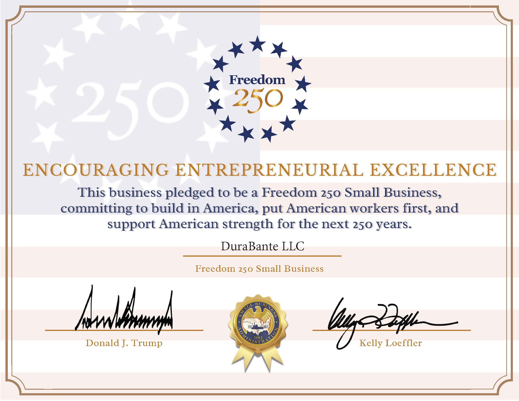 Read full post: DuraBante Accepted into the SBA Freedom 250 Small Business Pledge